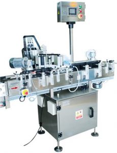 Labelling Machine for printing and attaching labels to the bottles