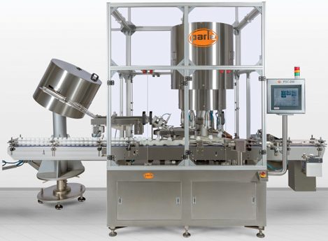 PSC-200 8 Head Capping Machine, CRC, Screw Capping, Press-On Caps, Bottle Capping Machines