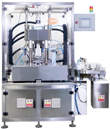 PSC-62 Single Head Press and Screw Combination Capping Machine, Round shape and Flat Press Type Caps with shaped containers, Bottle Capping Machines